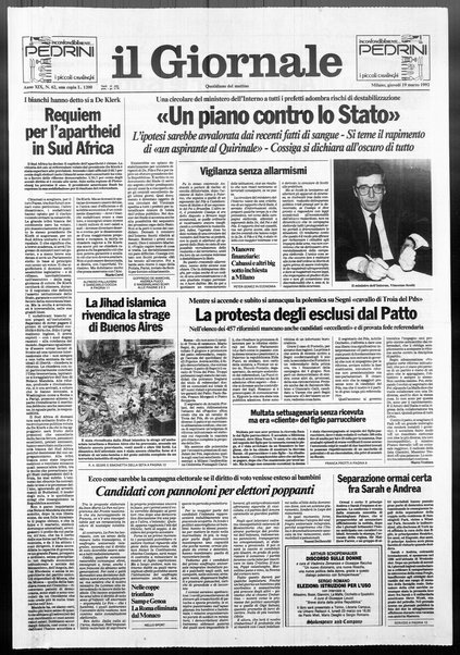 Il giornale : quotidiano del mattino